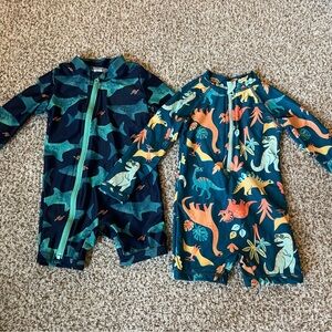 Toddler Boy’s Swim Rash Guard Suits - Size 9-12 Months
